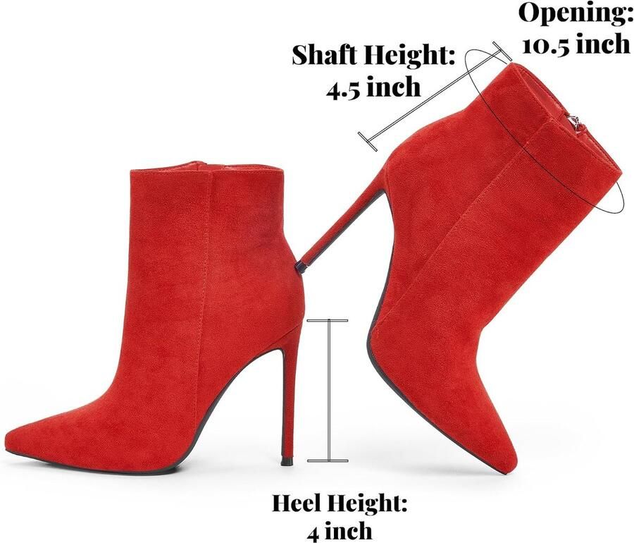 Laarzen voor dames sexy hoge hak enkellaarsjes met ritssluiting kant teen stiletto enkellaarzen voor feest prom