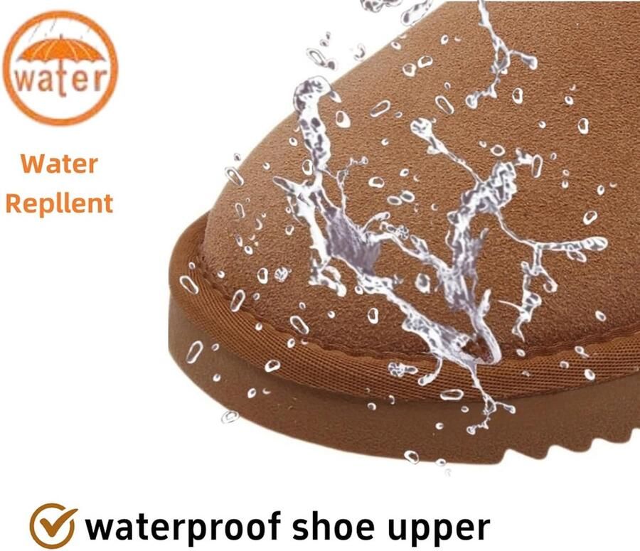 Laarzen Voor Dames Warm Gevoerde Winterlaarzen Comfortabele Winterschoenen Antislip Outdoor Laarzen Khaki Gr.42