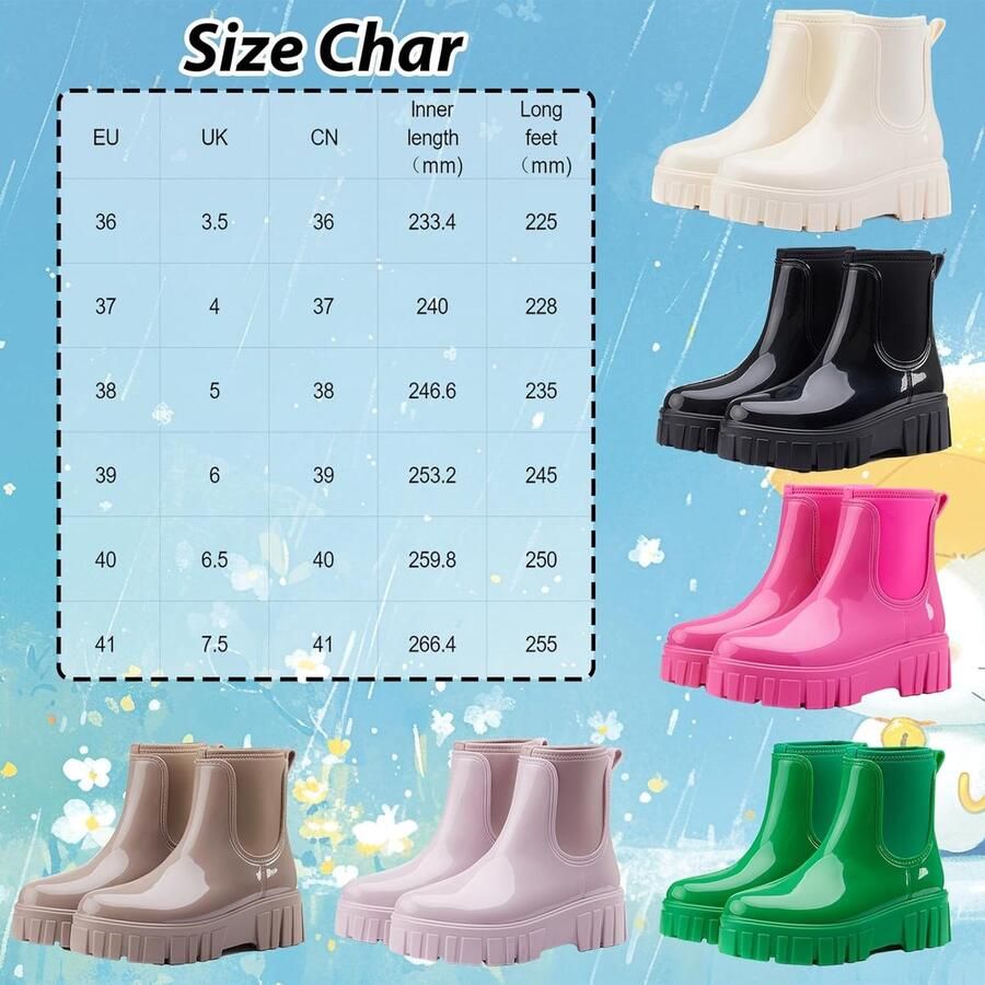 Laarzen voor dames waterdicht rubberen laarzen licht antislip Wellies regenlaarzen tuinlaarzen