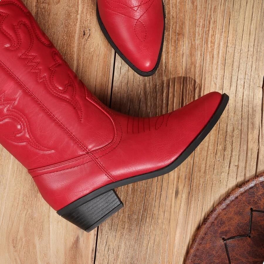 Laarzen voor dames waterdichte halfhoge cowboylaarzen voor dames