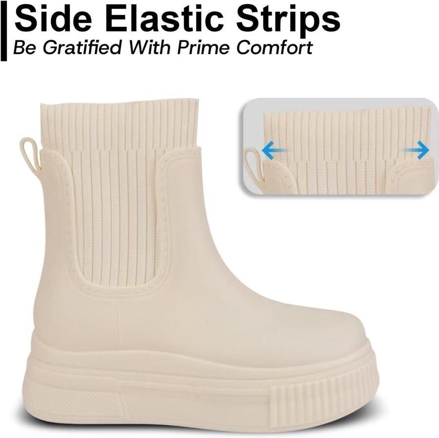 Laarzen voor dames waterdichte regenlaarzen halfhoge regenschoenen Chelsea boots antislip tuinschoenen
