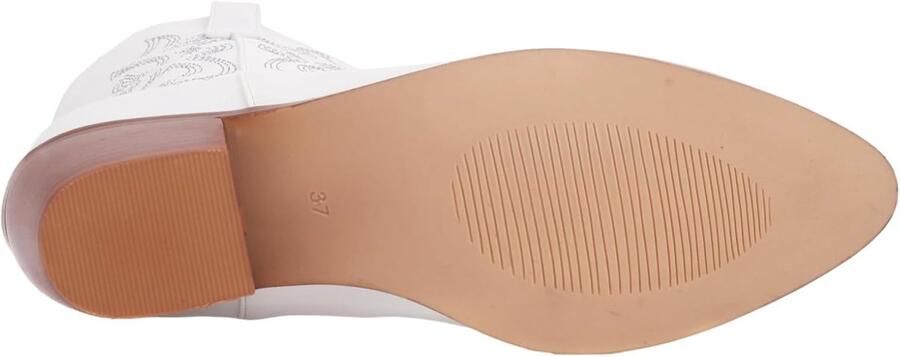 Laarzen voor Dames Westernlaarzen Midden Kalf Geborduurd Cowgirl Schoenen