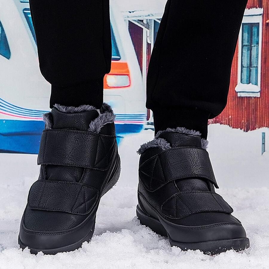 Laarzen voor dames winter warm comfortabel sneeuwlaarzen waterdicht voor senioren platte laarzen sneeuwlaarzen gevoerde laarzen winterschoenen wandelschoenen