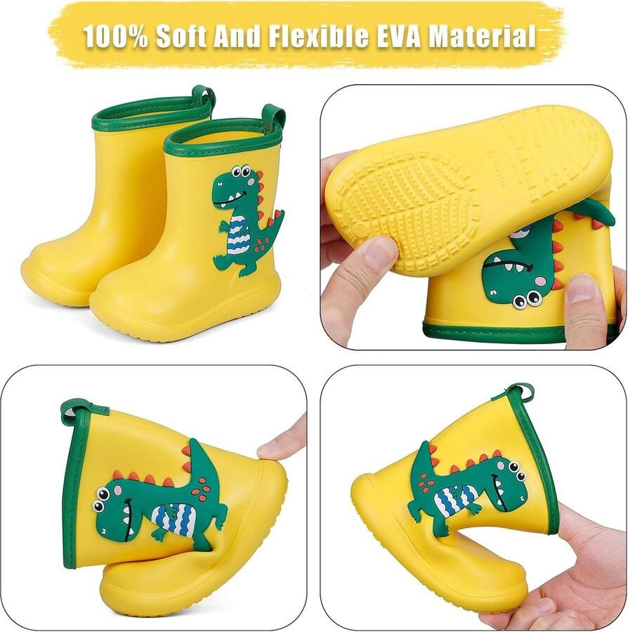 Laarzen voor en babyregenlaarzen voor baby's cartoondieren waterdicht en antislip