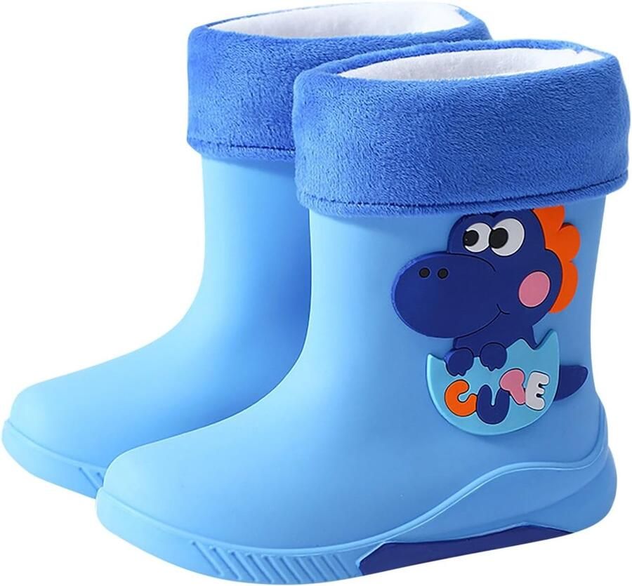 Laarzen voor kinderen baby winter warm gevoerde regenlaarzen voor kinderen cartoon schattig waterdicht antislip waterrubberen laarzen en laarzen