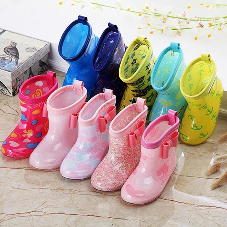 Laarzen voor kinderen cartoon regenlaarzen kinderen baby waterdichte schoenen antislip rubberen laarzen waterboot lente herfst laarzen en enkellaarzen