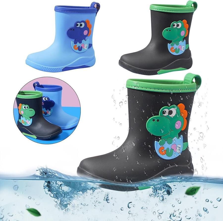 Laarzen voor kinderen cartoon schattig regenlaarzen kinderen baby antislip rubberen laarzen en enkellaarzen waterdichte schoen