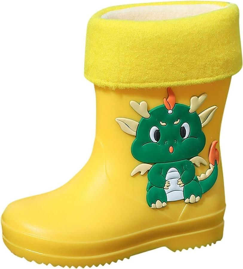 Laarzen voor kinderen cartoon schattig regenlaarzen kinderen baby winter warm laarzen en enkellaarzen antislip rubberen laarzen waterdichte schoenen