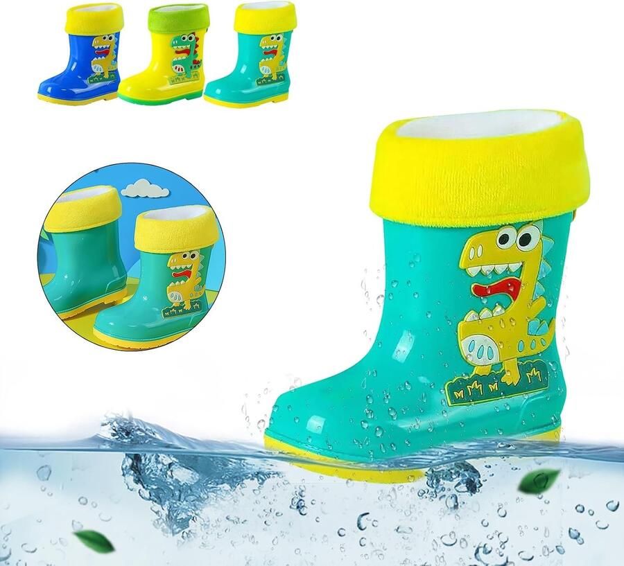 Laarzen voor kinderen cartoon schattig regenlaarzen kinderen baby winter warm laarzen en laarzen antislip waterdichte schoenen waterrubberen
