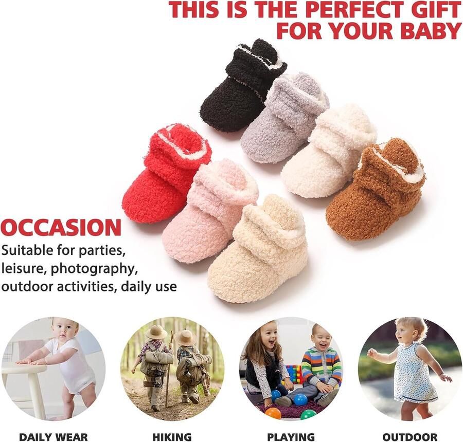 Laarzen voor pasgeborenen warme schoenen en sokken zachte onderkant antislip verdikt winter eerste wandelschoenen voor pasgeborenen kinderschoenen