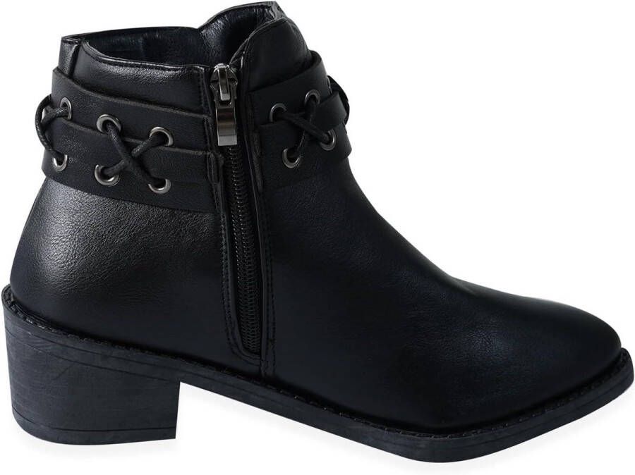 Laarzen Vrouwen Mode Enkellaarsjes Met Lage Hak Zwart Bruin Riem Gesp Trendy Dames Schoenen