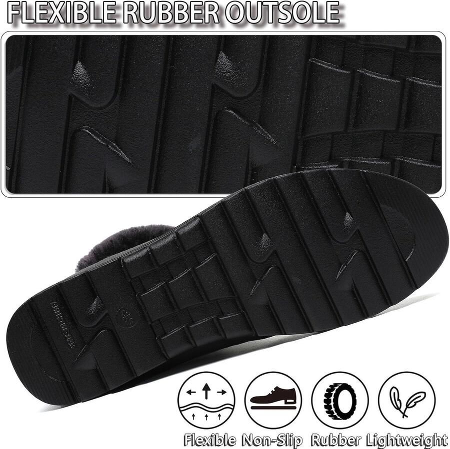 Laarzen Warm Gevoerde Sneeuwlaarzen Schoenen Winter Slip-On Korte Laarzen 35-41.5