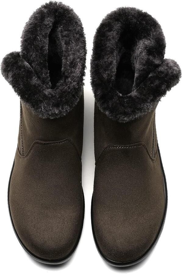 Laarzen Warm Gevoerde Sneeuwlaarzen Schoenen Winter Slip-On Korte Laarzen 35-41.5