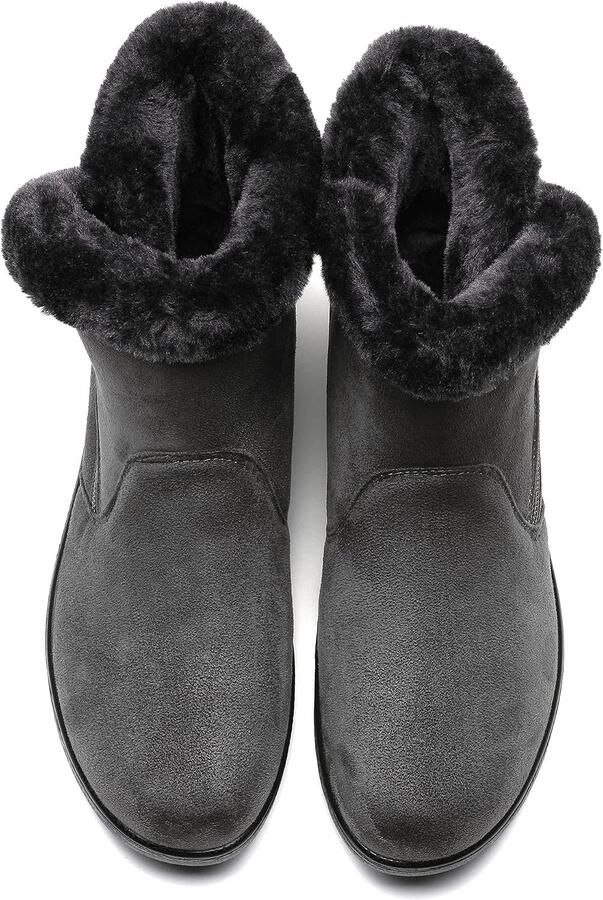 Laarzen Warm Gevoerde Sneeuwlaarzen Schoenen Winter Slip-On Korte Laarzen 35-41.5