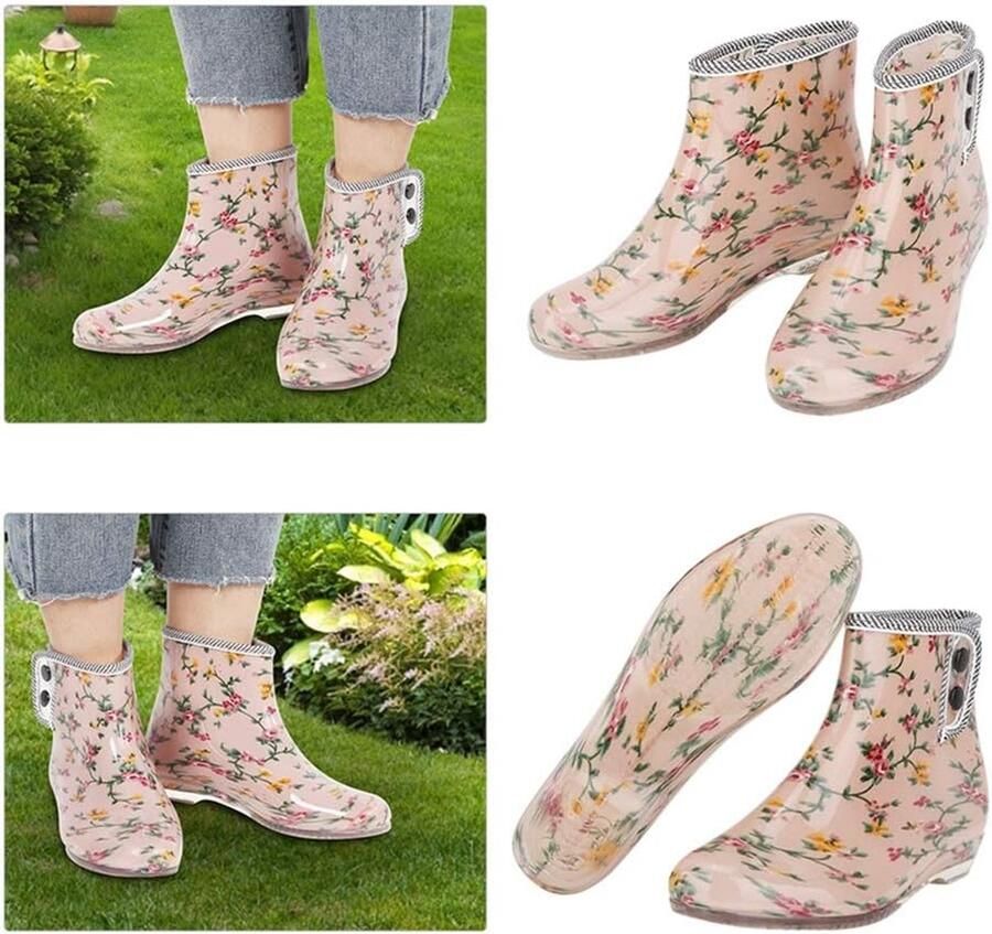Laarzen Waterdichte Vrouw Regenlaarzen Afdrukken Dames Regenlaarzen Mode-out Comfortabele Tuinschoenen