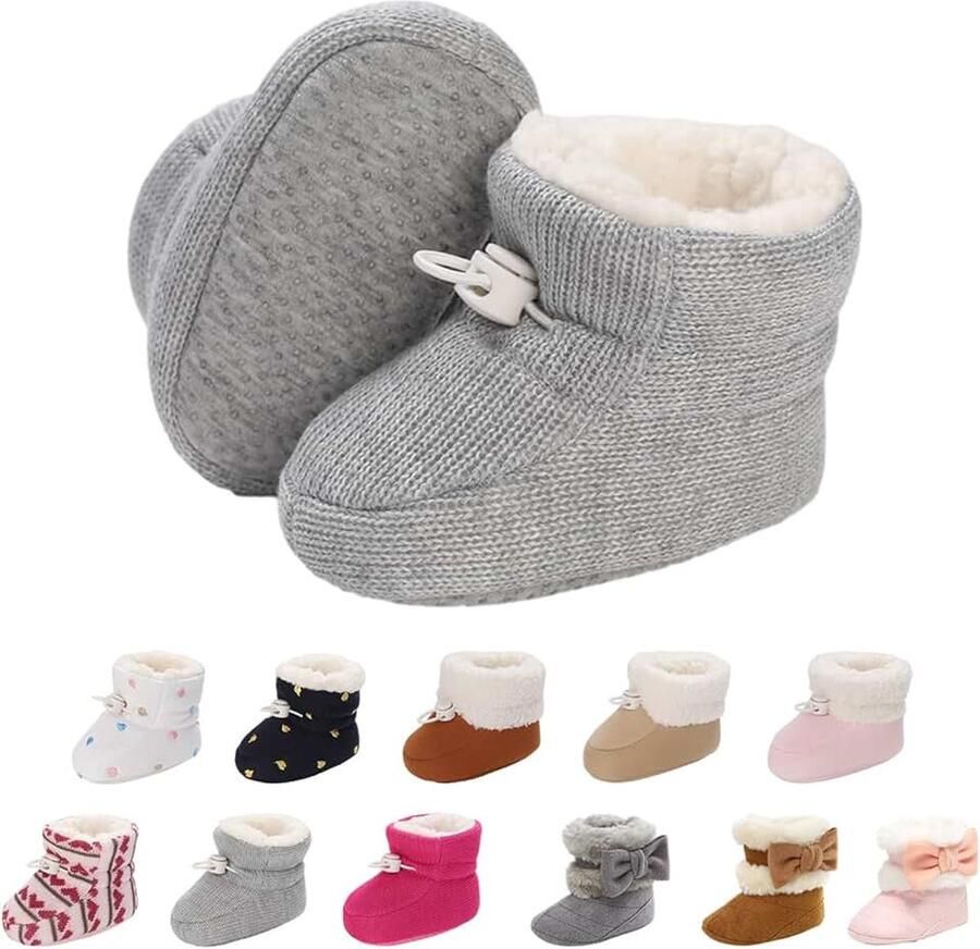 Laarzen winter verdikte katoenen voering warme laarzen voor kinderen verstelbare bandjes met zachte zool antislip babyschoenen
