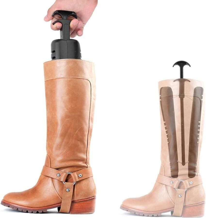 Laarzenrek Laarzen Ondersteuning Kniehoge Laarzen Inlegzolen Boot Shaper Plastic Laarzen Bescherming Schoenen Zwart en Steun