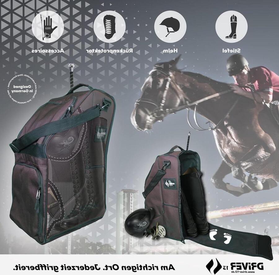Laarzentas Paardrijtas Wintersporters Uitrusting Antislip Bodem 52.5 Liter Bruin