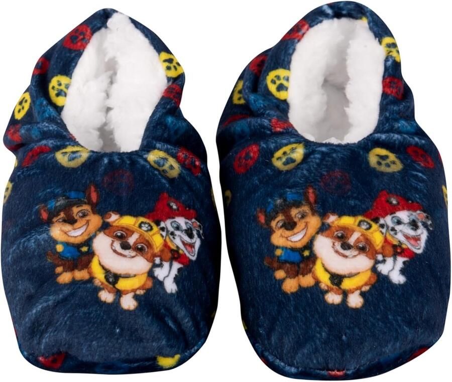 Labels Paw Patrol Homesocks voor jongens ABS-winterpantoffels gevoerd kinderpantoffels blauw