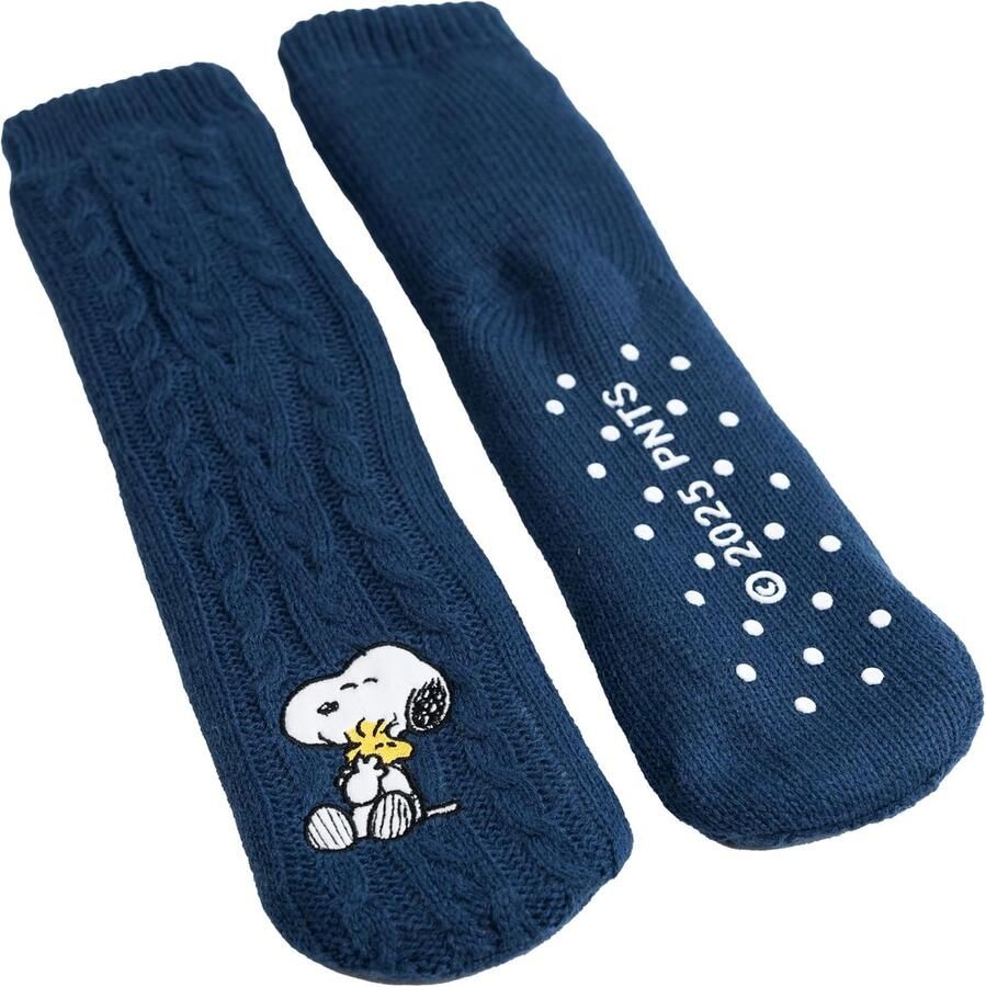 Labels The Peanuts Snoopy huissokken gebreide huissokken voor dames knuffelsokken pluizige wintersokken warme sokken blauw
