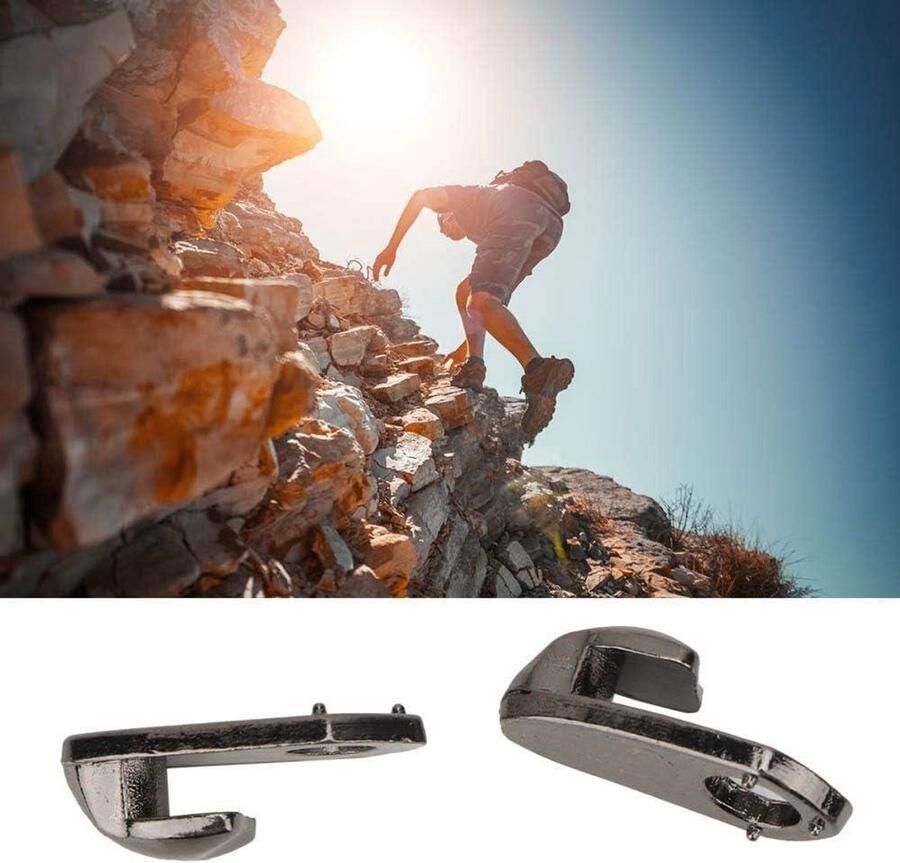 Lace Hooks Set van 20 stuks voor Klimmen en Wandelschoenen Outdoor Bergbeklimmen Accessoires met klinknagels Robuuste Boot Haken