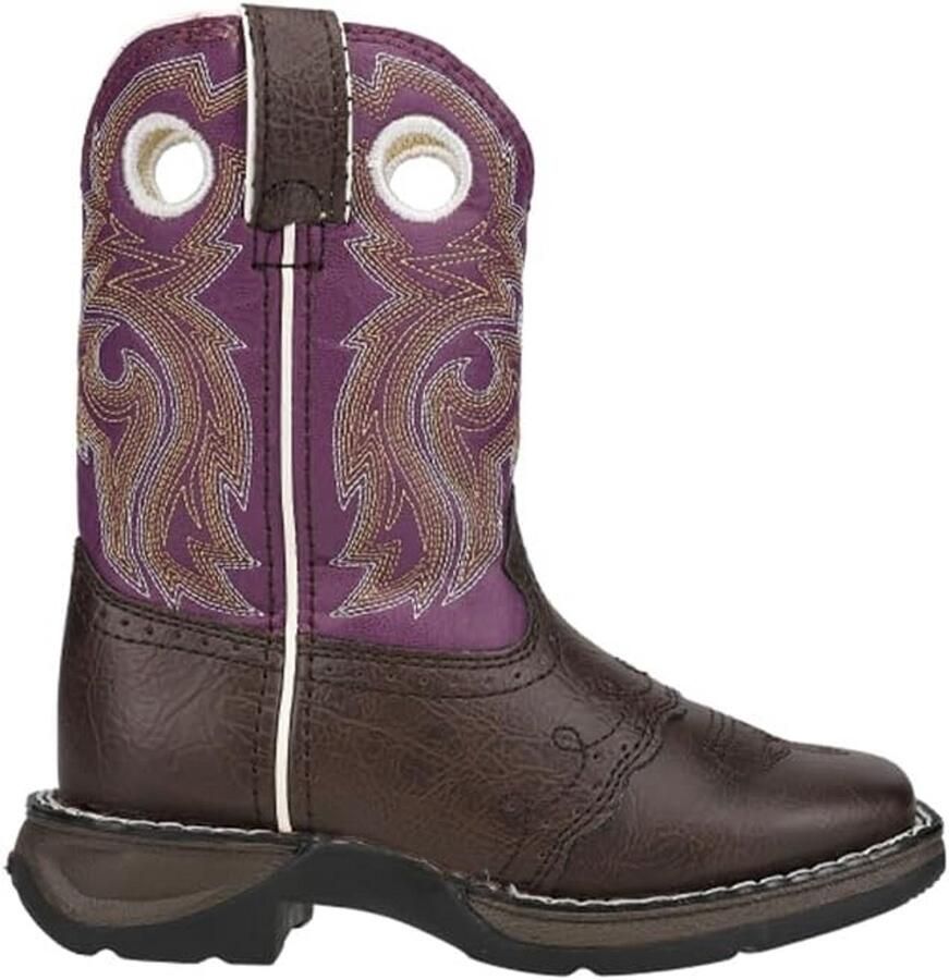 Lace-up Westerse Cowboy Laarzen voor Meisjes Bruin Paars