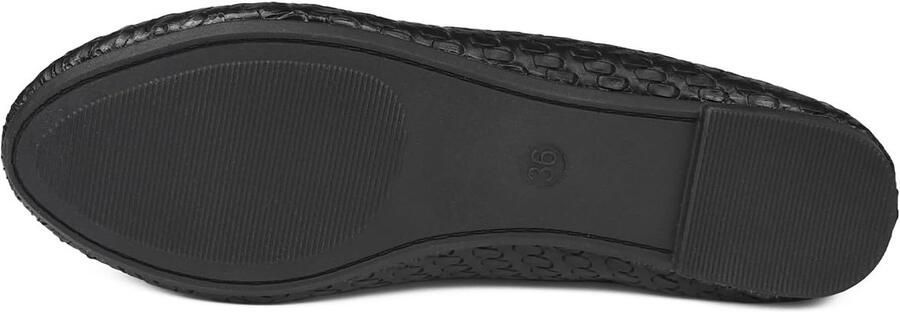 Ladies ballerina comfortable soft flat shoes Black 38 EU ShopVlot