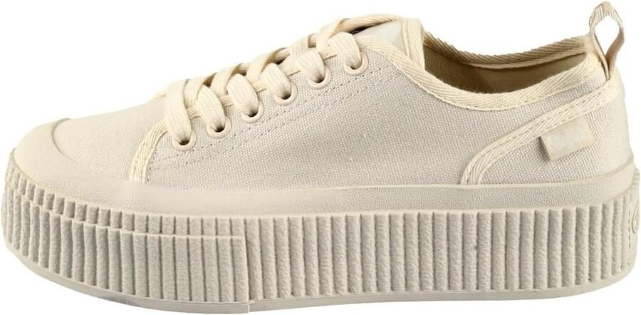 Lage Dames Sneaker Comfortabele Schoenen Dagelijks Gebruik Veganistisch Textiel Beige