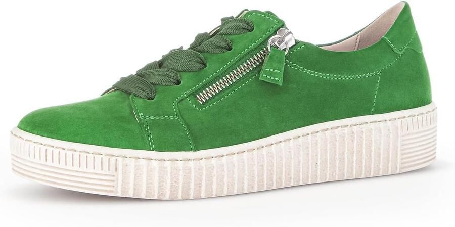 Lage damessneakers van leer Comfortabele en stijlvolle veterschoenen