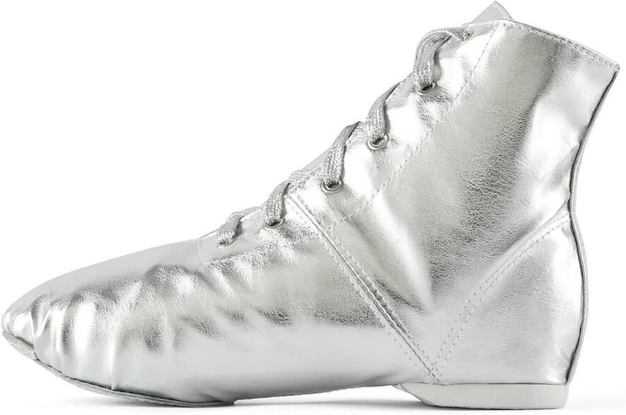 Lage Jazz Dansschoenen Dames met Suède Splitzool en Vetersluiting