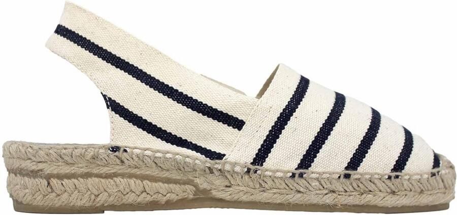 Lage Sleehak Espadrilles met Strependesign Handgemaakt in Spanje