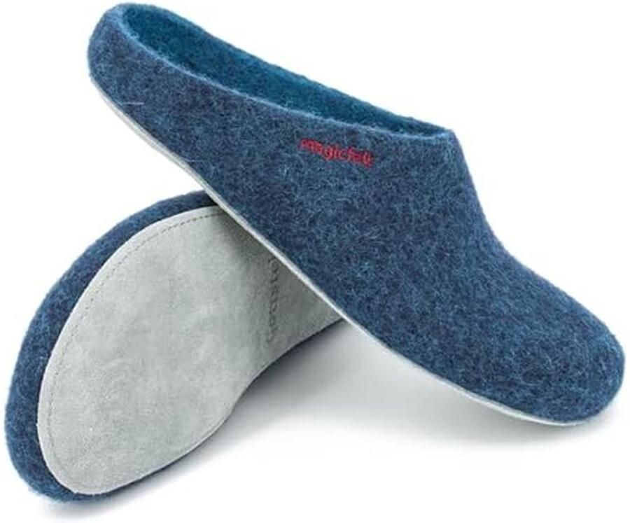 Lage Slippers van Vilt voor Volwassenen Lichtgewicht en Anatomisch Voetbed