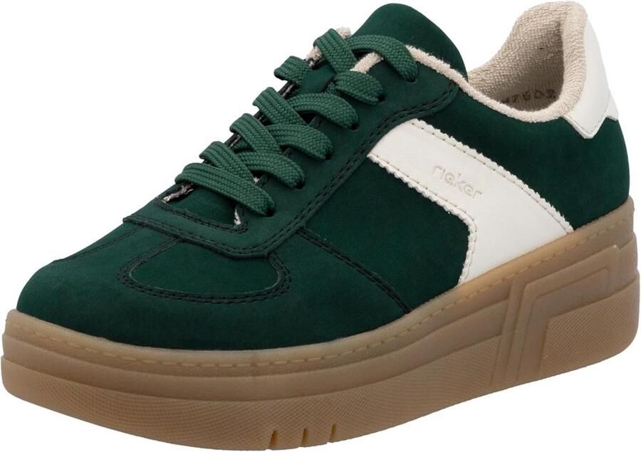 Lage sneaker voor dames in groen