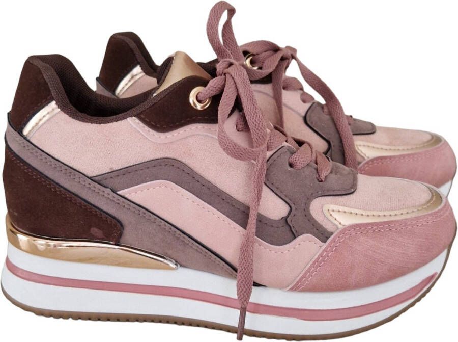 Lage sneakers roze