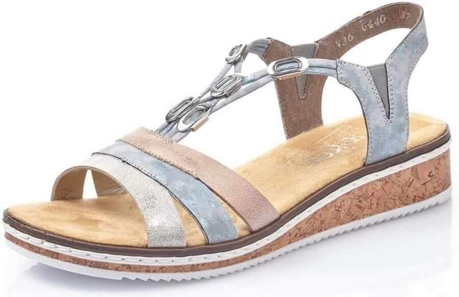 Comfortabele Wedge Sandaal Dames Lichtblauw