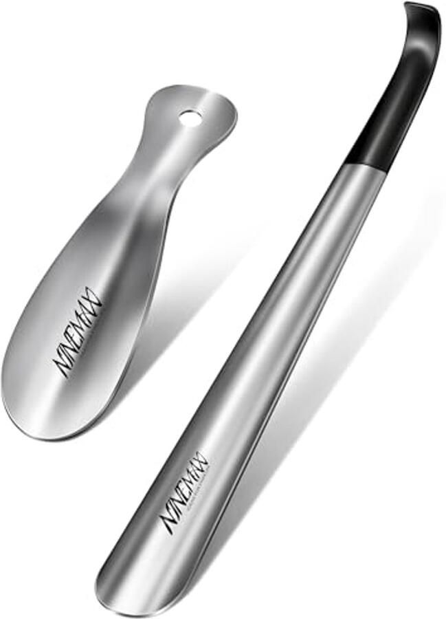 Lange en Korte Metaal Schoenlepels Roestvrijstalen Schoenlepel voor Volwassenen en Kinderen