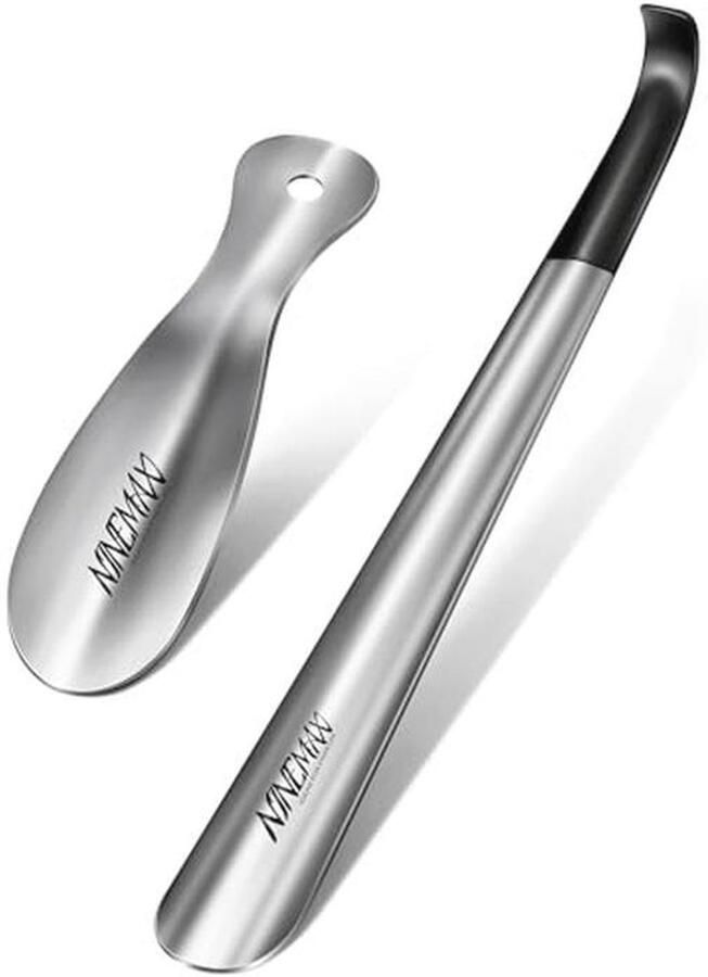 Lange en Korte Metaal Schoenlepels Roestvrijstalen Schoenlepel voor Volwassenen en Kinderen