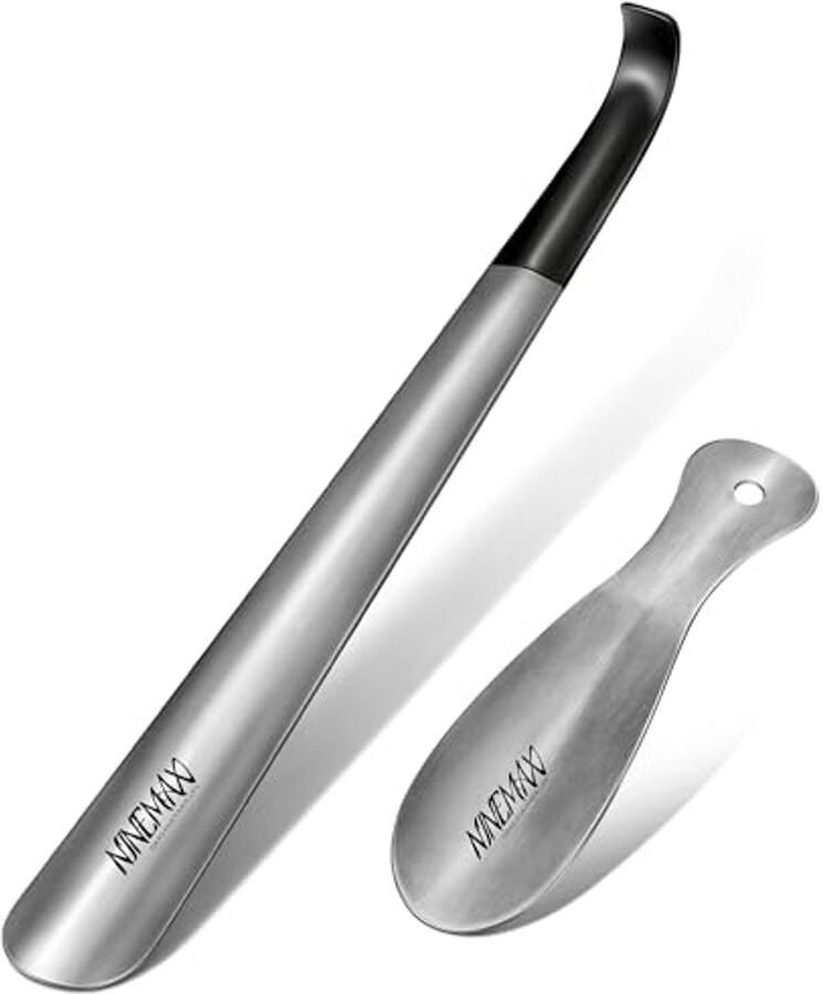 Lange en Korte Schoenlepels van Metaal Geschikt voor nen en Kinderen