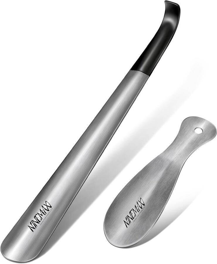 Lange en Korte Schoenlepels van Metaal Geschikt voor nen en Kinderen