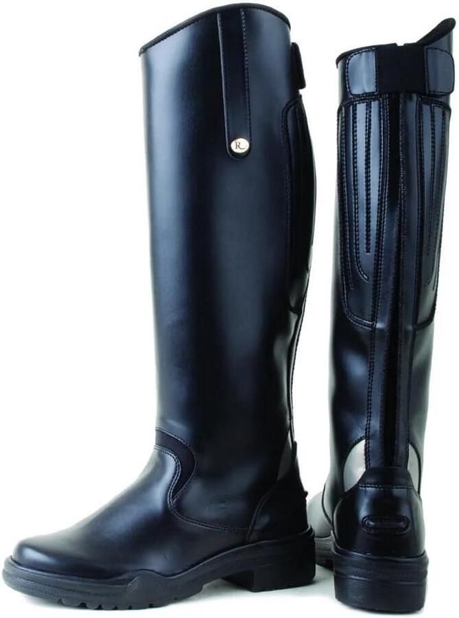 Lange Kniehoge Rijlaarzen met Ritssluiting voor en