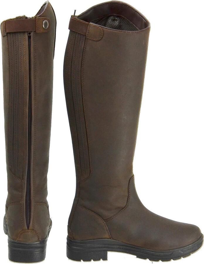 Lange Waterafstotende Rijlaarzen Leer Winter Comfortabel