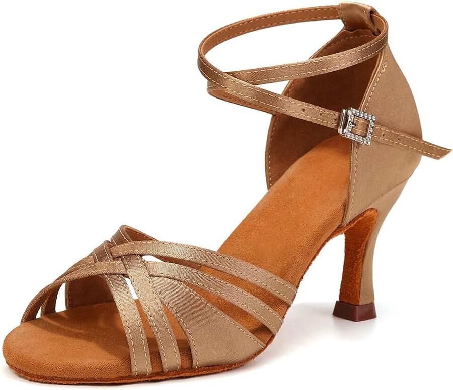 Latijnse Dansschoen Dames Ballroom Standaard Tango Open Teen Gehielde Salsa Party Dans Sandalen Modello-EM-L3049