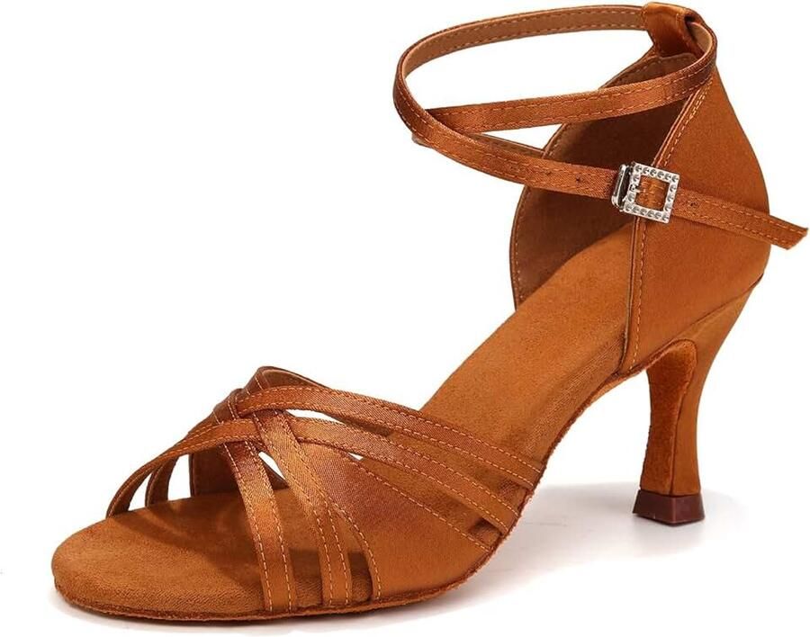 Latijnse Dansschoen Dames Ballroom Standaard Tango Open Teen Gehielde Salsa Party Dans Sandalen Modello-EM-L3049