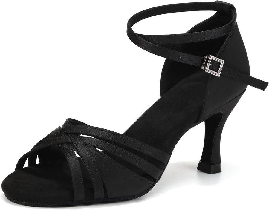 Latijnse Dansschoen Dames Ballroom Standaard Tango Open Teen Gehielde Salsa Party Dans Sandalen Modello-EM-L3049