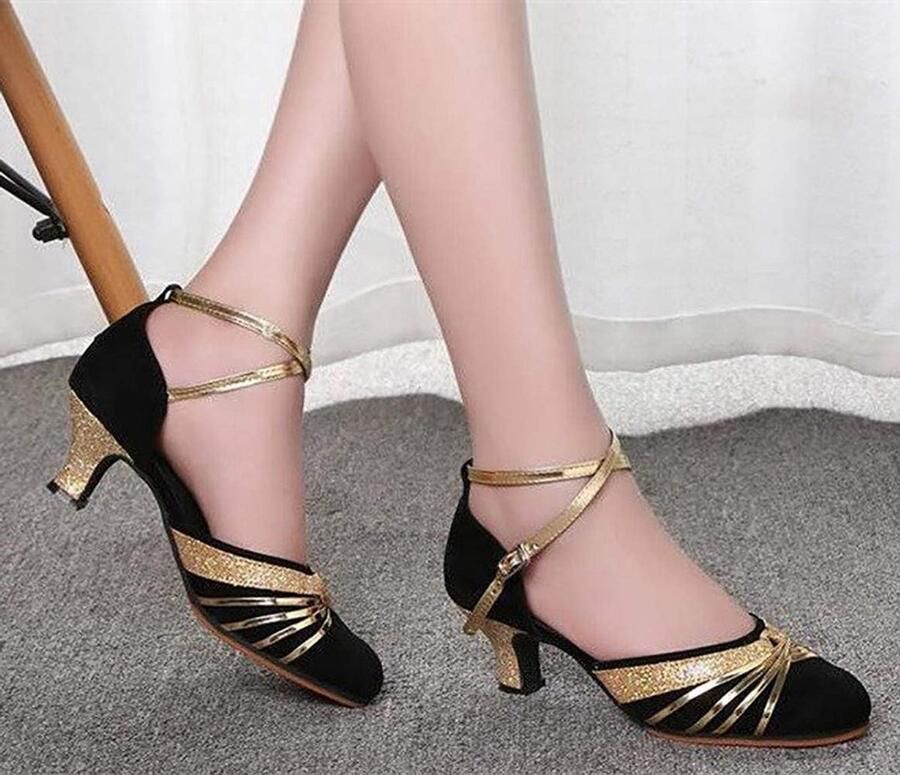 Latin Dance Schoen Gesloten Teen Standaard Moderne Tango Ballroom Salsa Party Enkelband Hak Dansende Dames Hedendaagse