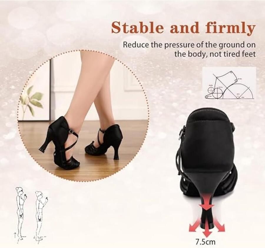 Latin Dance Shoes Open-Toe Ballroom Standaard Salsa Tango Performence Dansschoenen