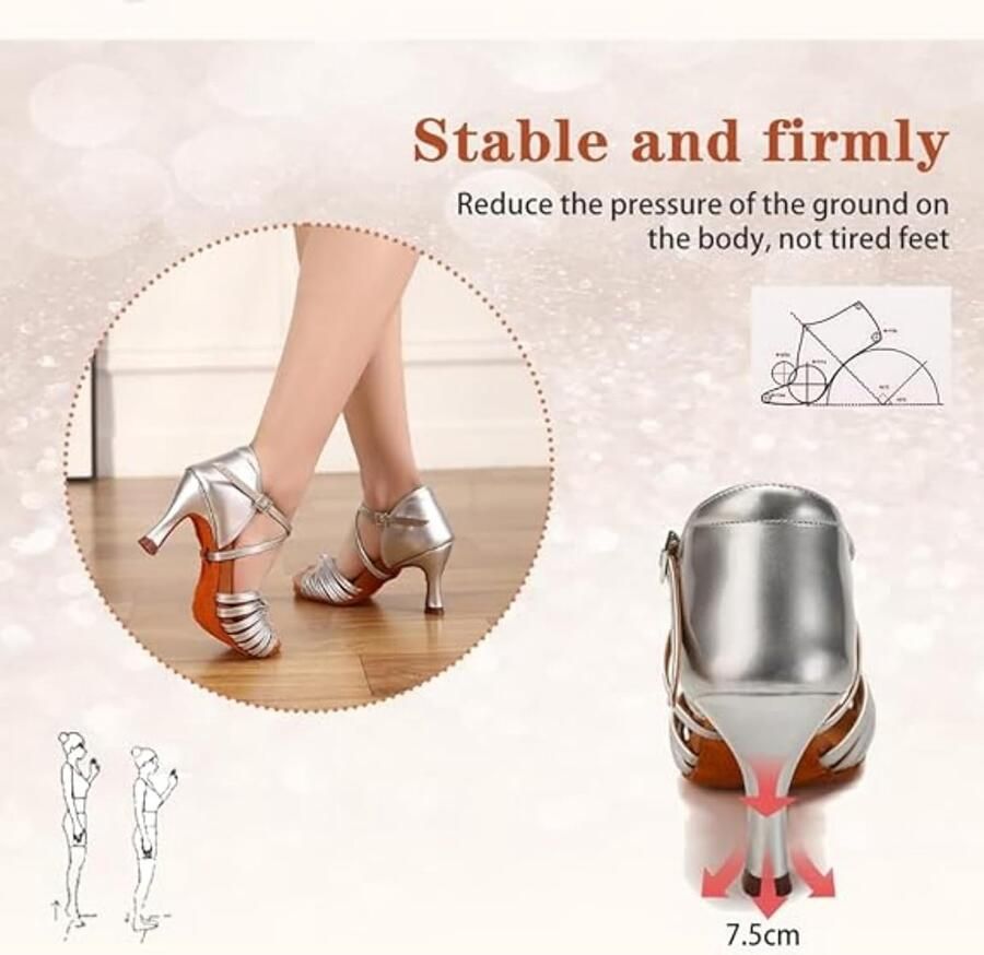 Latin Dance Shoes Open-Toe Ballroom Standaard Salsa Tango Performence Dansschoenen