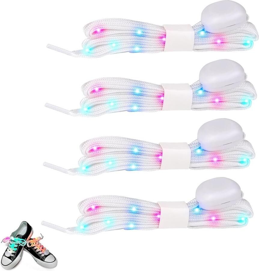 LED Flitsende Schoenen voor Kinderen 2 Paar Verstelbare Lichten Comfortabele Sneakers