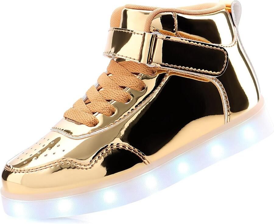 LED Lichtgevende Sneakers voor Kinderen Oplaadbaar High Top Knipperende Sportschoenen