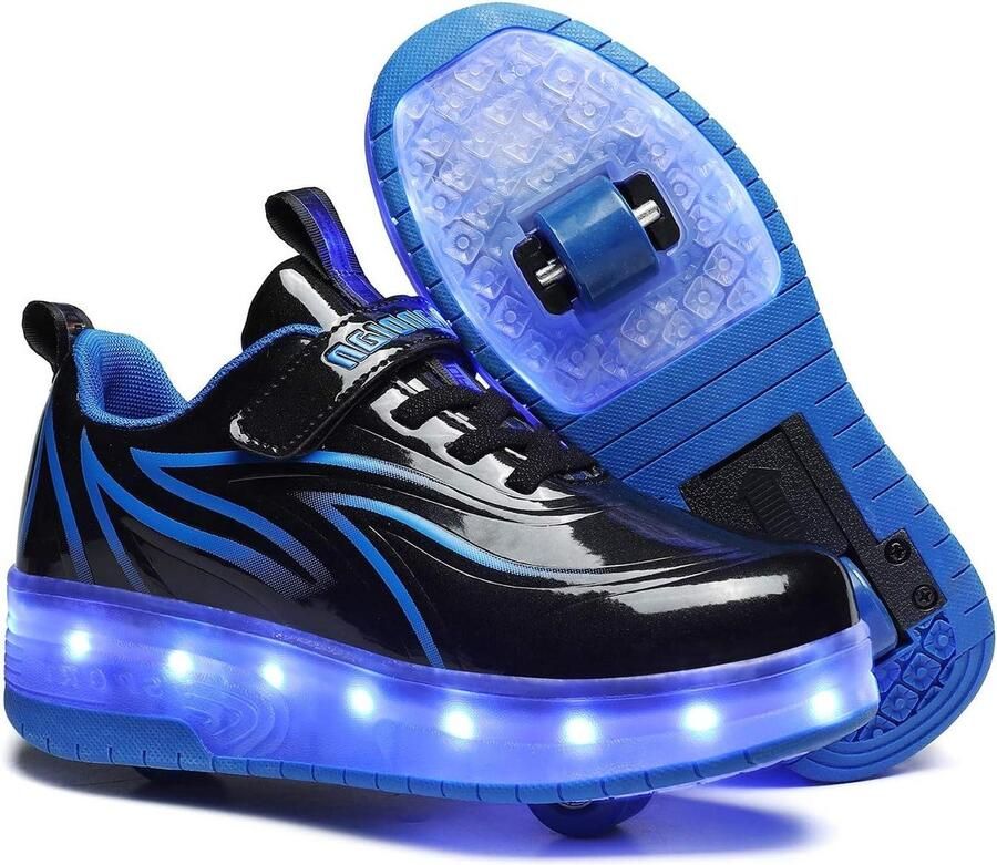 LED Schoenen Kinderen Skeelers Sneakers Multisport Activiteiten Dubbele Wielen Verstelbaar Kleurrijk